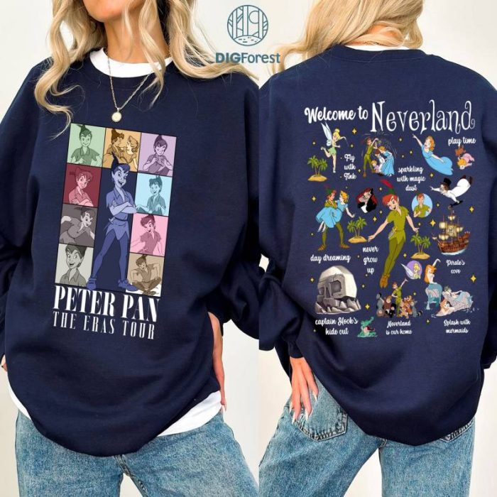 Disney Peter Pan The Eras Tour Shirt, Welcome To Neverland Tinker Bell Png, Never Grow Up Png, Disneyland Peter Pan Png, WDW Trip, Digital Download