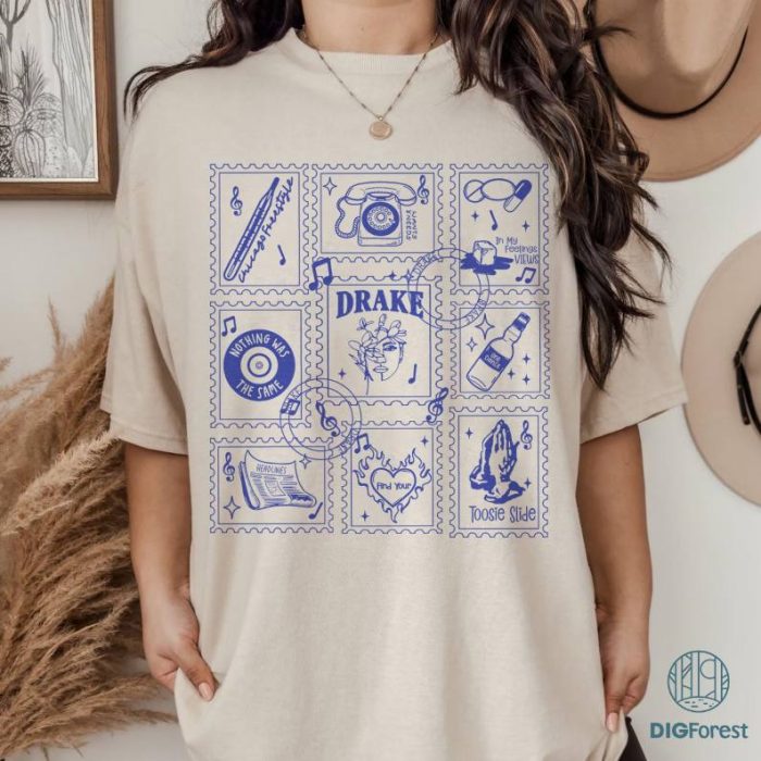 Drake Doodle Stamp PNG| Vintage Drake Rapper Shirt | Drake Hip Hop Shirt | Drake Tour Shirt