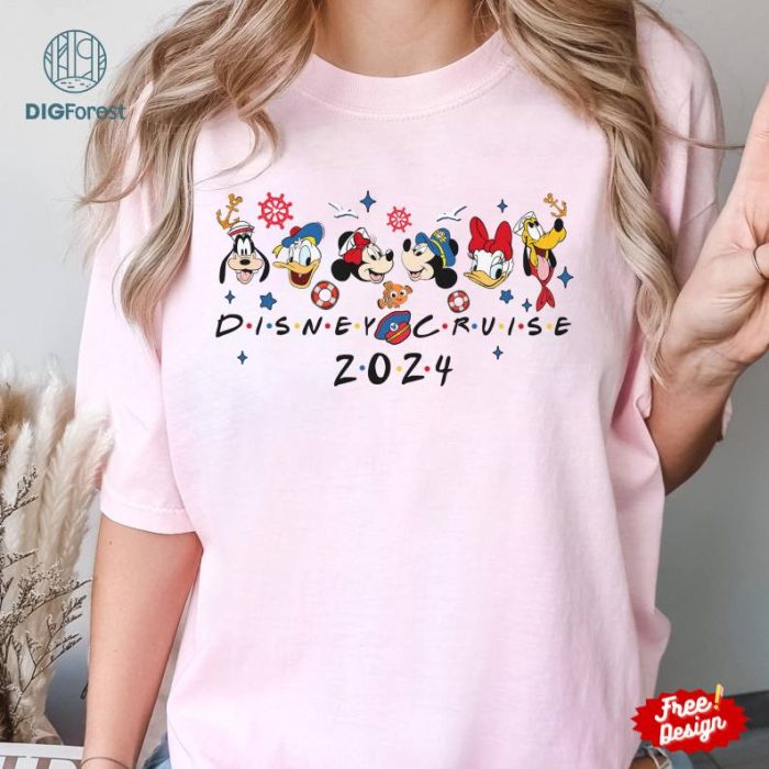 Disney Mickey Cruise Line PNG, Mickey And Friends Cruise Shirt, Disneyland Cruise 2024 Shirt, Family Cruise Group Matching, Family Trip 2024 Shirt