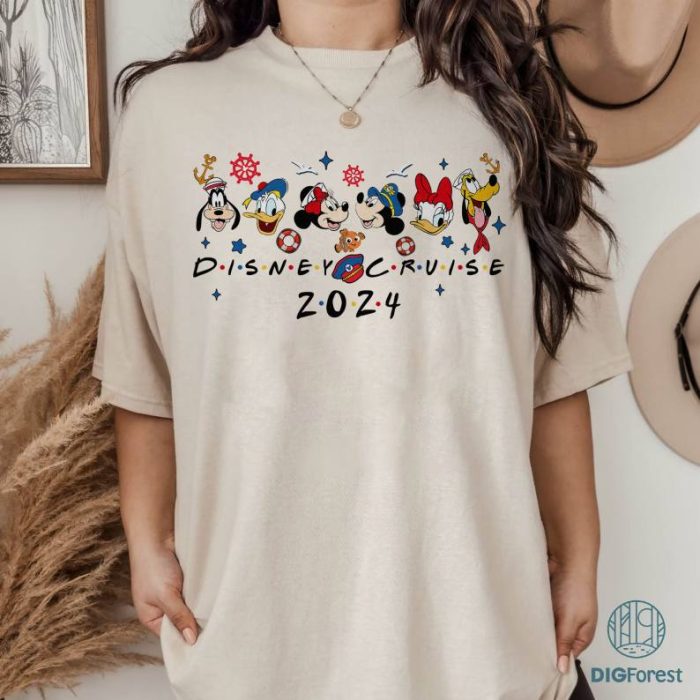 Disney Mickey Cruise Line PNG, Mickey And Friends Cruise Shirt, Disneyland Cruise 2024 Shirt, Family Cruise Group Matching, Family Trip 2024 Shirt