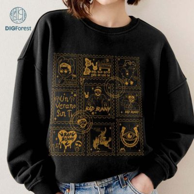 Bad Bunny Stamps Art Png, Nadie Sabe lo que va pasar manana, Bad Bunny 90s Music Shirt Shirt, Bad Bunny Merch, Benito