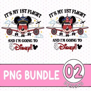 Disney Mickey Minnie Disneyland 2024 Trip PNG, It's My 1st Flight PNG, Disneyland Family Vacation PNG, WDW Magic Kingdom, Disneyworld digital files