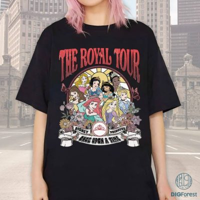 Disney Princess The Royal Tour PNG| Disneyland Princess Tour Tee | Princess Characters Shirt | Girl Trip Shirt | Disneyland Shirt Birthday Gift