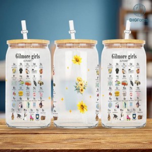 Stars Hollow Gilmore Girls Libbey Can Glass Wrap Png 16Oz | Luke's Diner Stars Hollow Png | Stars Hollow Christmas Png Perfect Libbey Glass