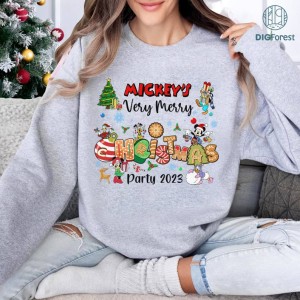 Disney Mickey's Very Merry Christmas Party 2023 PNG | Magic Kingdom Friends Christmas Shirt | Family Matching Png | Xmas Holiday
