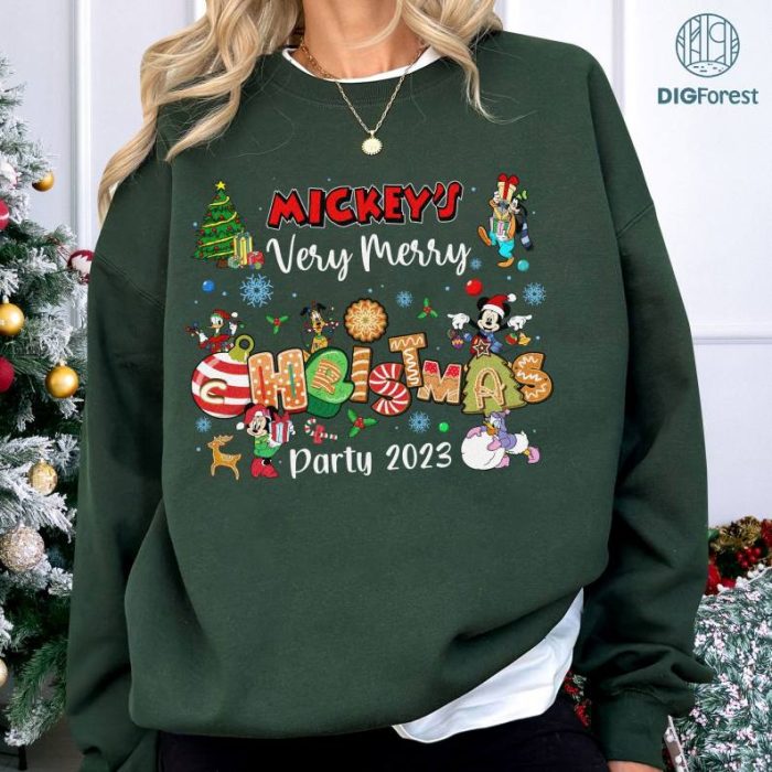 Disney Mickey's Very Merry Christmas Party 2023 Png | Magic Kingdom Friends Christmas Shirt | Family Matching Png | Xmas Holiday