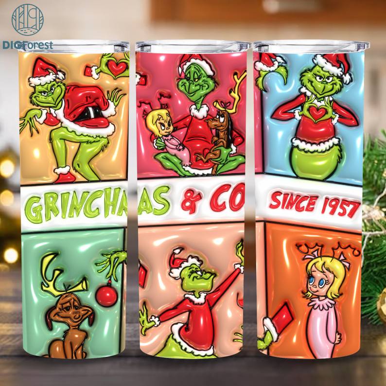 Grinch Tumbler Png, The Grinch 20oz, Hallmark Grinch 20oz, Grinch And Christmas, 20oz Grinch Png, 3D Inflated Grinchy, Grinch Christmas, Grinch Movie Png, The Grinch Purple, Merry Grinchmas Png, grinch face png, blue Christmas Png