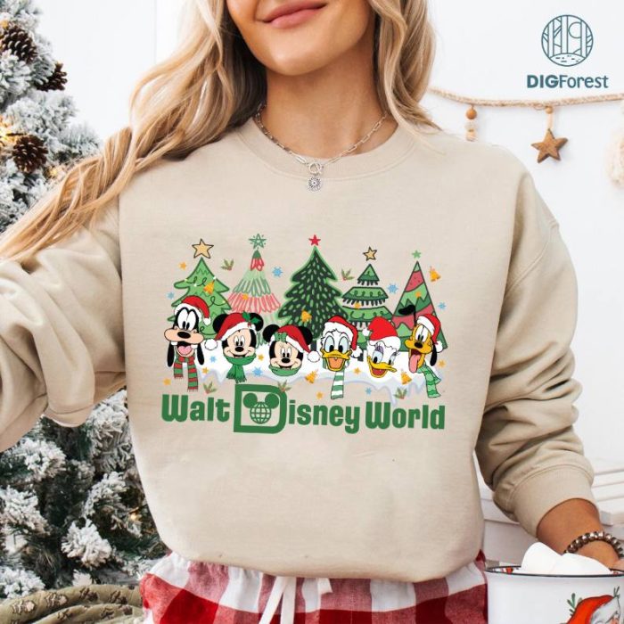 Disney Christmas PNG | Vintage Disney World & Magic Kingdom Shirt | Mickey & Friends Trip Tee