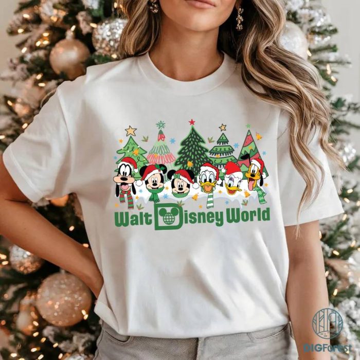 Disney Christmas PNG | Vintage Disney World & Magic Kingdom Shirt | Mickey & Friends Trip Tee