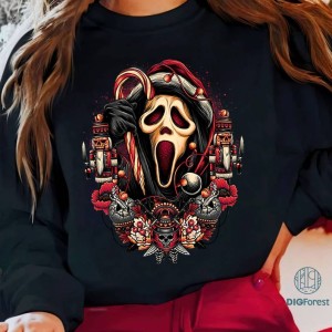 Christmas Ghost PNG, Spooky Christmas Shirt, Ghost Face Shirt, Horror Movie Shirt, Funny Christmas Sweater