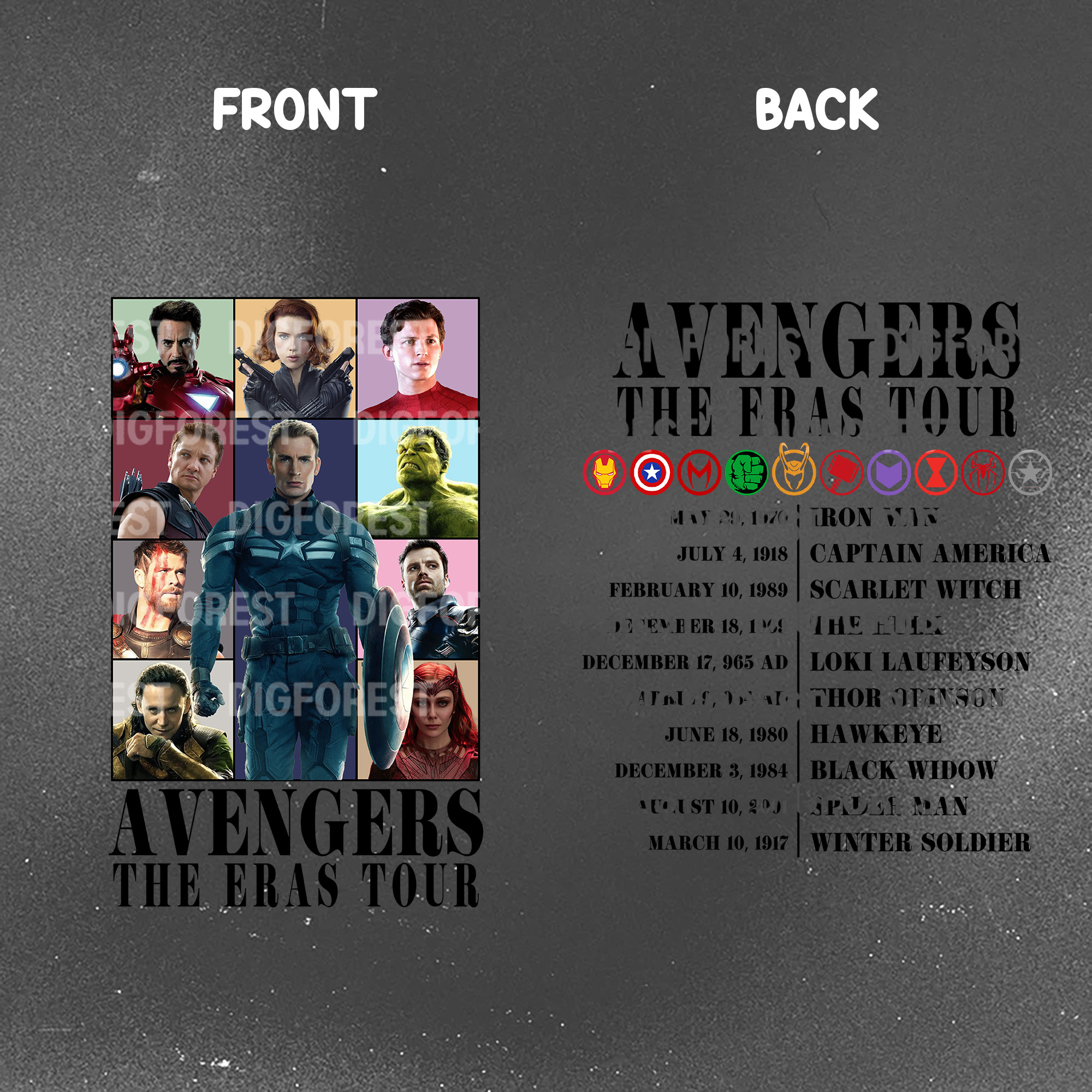 Avengers The Eras Tour Shirt | MCU Fan Gift | Avengers Assemble PNG | Spiderman Thor Loki Hulk Digital Download Avengers The Eras Tour Shirt | MCU Fan Gift | Avengers Assemble PNG | Spiderman Thor Loki Hulk Digital Download