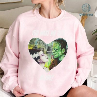 Frankenstein and Bride Horror Valentine PNG| You Make Me Feel Alive Shirt | Valentine Gifts | Couple Horror Matching Shirt | Scary Shirt Frankenstein and Bride Horror Valentine PNG| You Make Me Feel Alive Shirt | Valentine Gifts | Couple Horror Matching Shirt | Scary Shirt