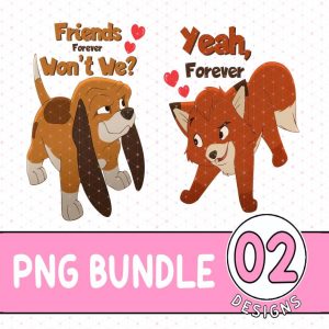 Disney The Fox and the Hound Vintage Bundle| Yeah Forever, Fox Tod Costume | Fox Couple PNG| Animal Kingdom Shirt | Best Friend Shirt
