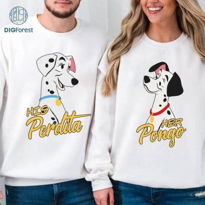 Disney Pongo and Perdita Bundle, 101 Dalmatian Shirt, Family Couple Shirt, Family Trip Shirt, Family Honeymoon Shirt, Epcot Shirt