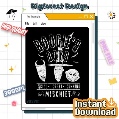 Nightmare Before Christmas Boogie’s Boys PNG – Lock, Shock & Barrel Design, Jack & Sally Christmas Gift Shirt
