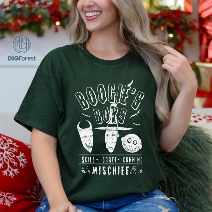 Nightmare Before Christmas Boogie's Boys Shirt, Lock Shock Barrel Shirt, Oogie Boogie Bash, Jack Skellington and Sally Png, Xmas Gift