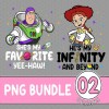 Disney She's My Favorite Yee-Haw, He's My Infinity And Beyond Bundle, Toy Story Couple PNG, Buzz Lightyear, Jessie Cowgirl, Disney Couple Shirts