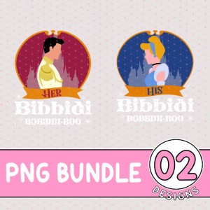 Disney Cinderella Couple PNG, Her Bibbidi-Bobbidi-Boo, Prince Charming PNG, Disney World Couples Shirts, Disneyland Honeymoon Matching Shirt