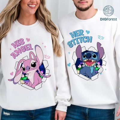 Disney Stitch and Angel Valentine Bundle | His Angel Sweatshirt | Angel Lovers Shirt | Angel Valentine Shirt | Stitch and Lilo Shirt | Gifts for Couple Disney Stitch and Angel Valentine Bundle | His Angel Sweatshirt | Angel Lovers Shirt | Angel Valentine Shirt | Stitch and Lilo Shirt | Gifts for Couple