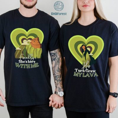 Disney I Lava You PNG Lava Couple Shirt Finally She's Here With Me Uku Shirt Family Anniversary Bundle for Couple Family Valentine Shirt