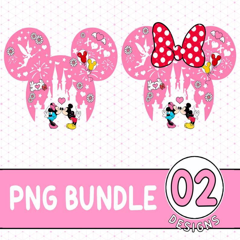 Disney Mickey Minnie Couples Matching PNG, Mickey Valentine Bundle, Disneyland Couple PNG, Valentines Day Anniversary Gift, Just Married Shirt