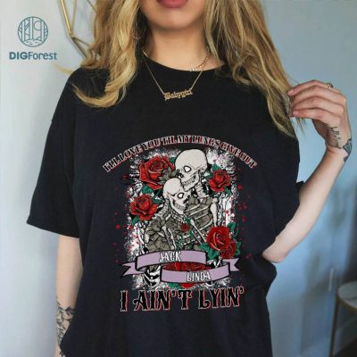 Personalized Skeleton Couple Matching Png | I'll Love You Until My Lungs Give Out | Dancing Skeleton Valentine Shirt | Gift For Her Him | Digital Download