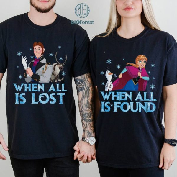 Disney Queen Iduna Bundle| Queen Iduna Then All is Found | Frozen Couple PNG| Disneyworld Matching Shirt | Anniversary Couple Valentines Shirt