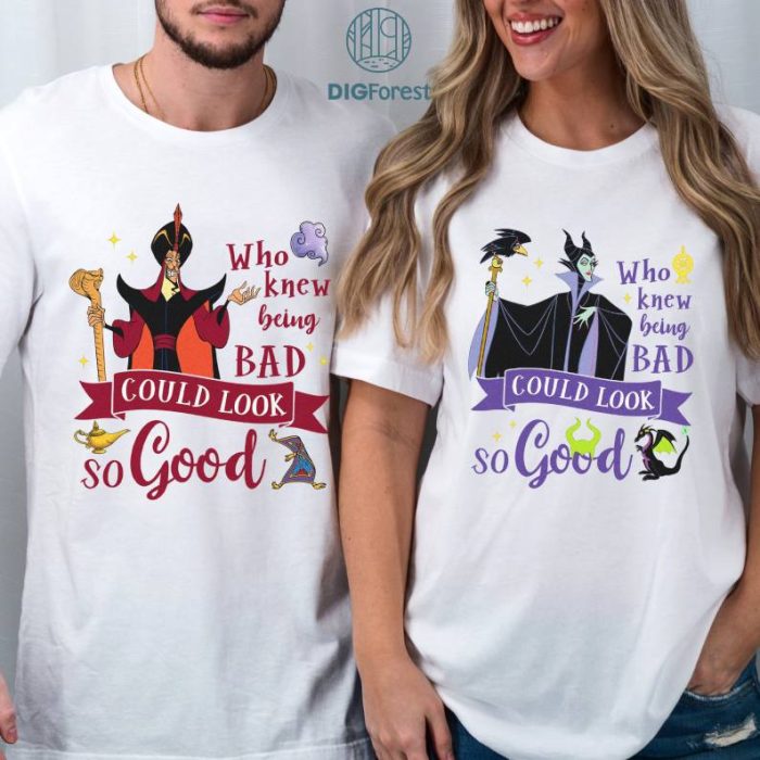 Disneyland Villain Characters Shirt, Being Bad Could Look So Good Shirt, Captain Hook Shirt, Maleficent Shirt, Couples Valentine Shirt