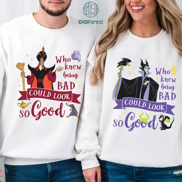 Disneyland Villain Characters Shirt, Being Bad Could Look So Good Shirt, Captain Hook Shirt, Maleficent Shirt, Couples Valentine Shirt