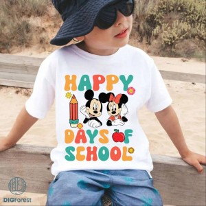 Disney Mickey And Friends 100th Day of School PNG, Mickey Minnie 100 Days of School Shirt, Disneyland Teacher 100 Day of School Shirt