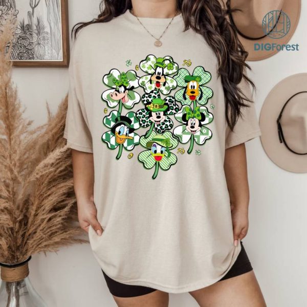 Disney Mickey And Friend Patrick Day Png | Mickey And Friends Irish Four Leaf Clover Shirt | Disneyland St Patrick's Day Shirt | Digital Download