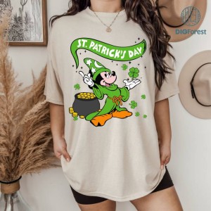 Disney Mickey Mouse St Patricks Day Png | Disneyland Mickey Irish Four Leaf Clover Shirt | Magic Kingdom WDW St Paddys Day Shirt | Digital Download