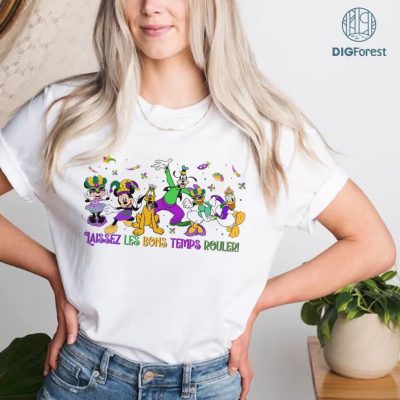 Retro Disney Mardi Gras 2024 Shirt, Mickey and Friends PNG, Disney Shirt, Epcot Mardi Gras, Mardi Gras Mickey, Disney Mardi Gras Family