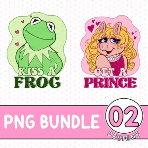 Disney Retro The Muppets Show Kermit Shirt, Kiss A Frog and Miss Piggy Get A Prince shirt, the Frog and Miss Piggy shirt, Disneyland Valentines Tee