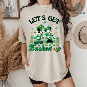 Disney Mickey And Minnie St Patrick Day Png | Mickey Minnie Let's Get Lucked Up Shirt | Magic Kingdom WDW St Paddys Day Shirt | Digital Download
