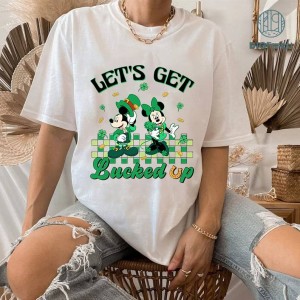 Disney Mickey And Minnie St Patrick Day Png | Mickey Minnie Let's Get Lucked Up Shirt | Magic Kingdom WDW St Paddys Day Shirt | Digital Download