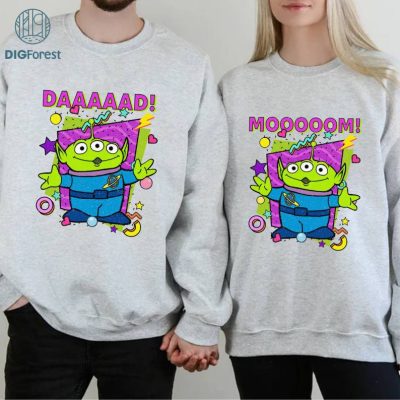 Disney Funny Pixar Toy Story Alien Mom Dad Couples Bundle | Mother's Day Gift | Father's Day | WDW Trip T-shirt | Family Birthday