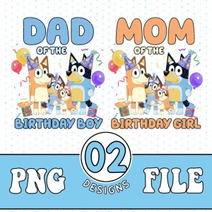 Bluey Birthday Bundle | Bluey And Bingo Kid PNG| Happy Birthday Bundle| Blue Dog Birthday Party Shirt, Bluey Party Gift Shirt