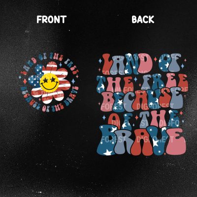 Land of the Free Because of the Brave Y2K Shirt - Retro Smiley 4th of July T-Shirt | Independence Day USA