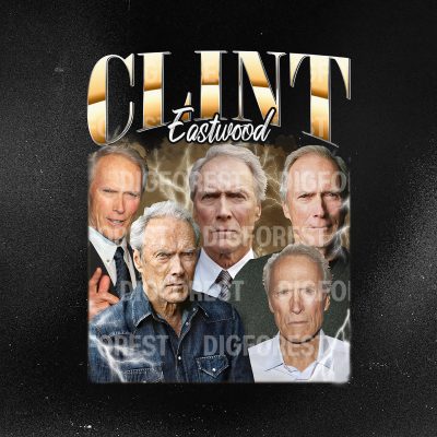 Clint Eastwood Vintage Graphic Shirt | Bootleg Rap Tee | Clint Eastwood Homage PNG | Trendy Graphic Tee For Women