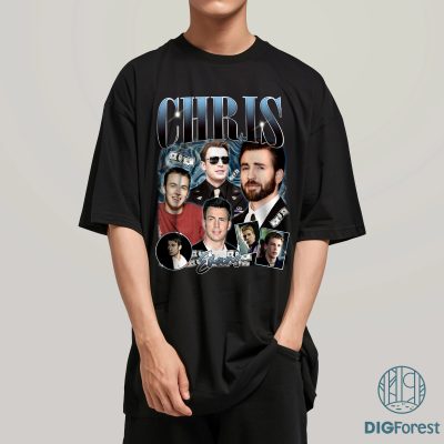 Chris Evans Vintage T Shirt, Chris Evans Homage TV PNG, Chris Evans Bootleg Rap Shirt, Graphic Tees For Women Trendy