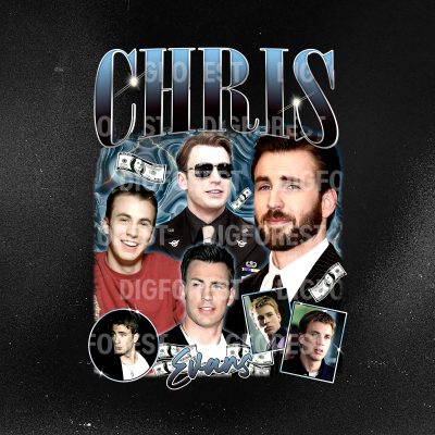 Chris Evans Vintage T Shirt, Chris Evans Homage TV PNG, Chris Evans Bootleg Rap Shirt, Graphic Tees For Women Trendy