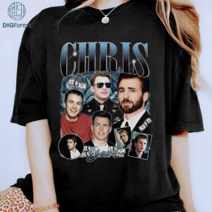 Chris Evans Vintage T Shirt, Chris Evans Homage TV PNG, Chris Evans Bootleg Rap Shirt, Graphic Tees For Women Trendy