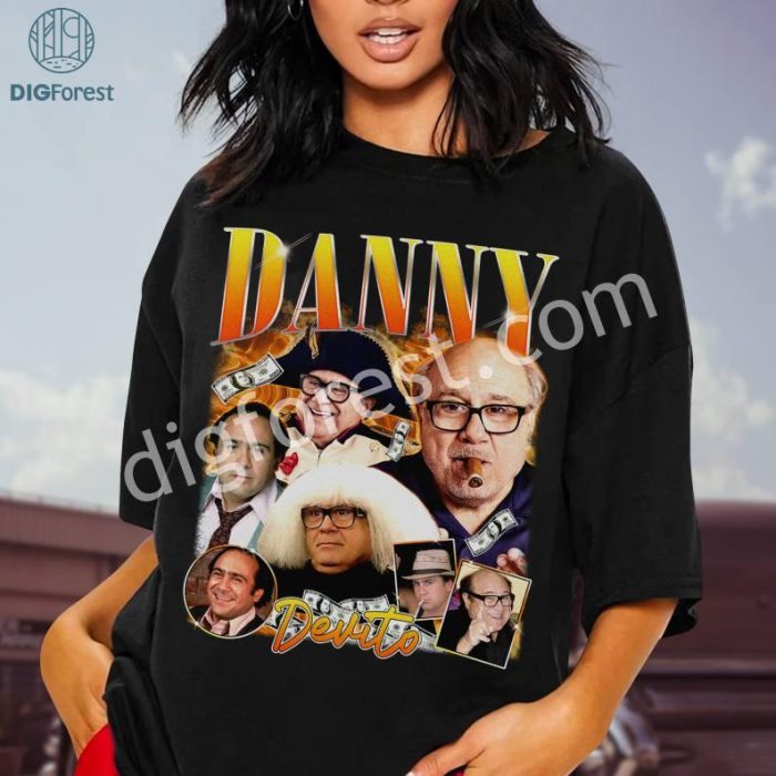 Danny Devito Vintage T Shirt, Danny Devito Homage TV PNG, Danny Devito Bootleg Rap Shirt, Graphic Tees For Women Trendy