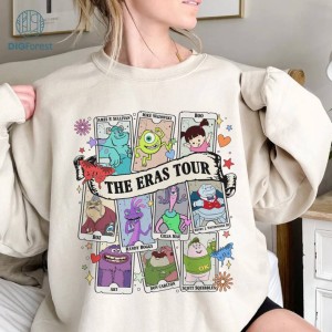 Disney Vintage Monster Inc The Eras Tour Shirt | Monster Inc Fan Movies Shirt | Monster Inc Characters Tarot Card Shirt | The Eras Tour Shirt