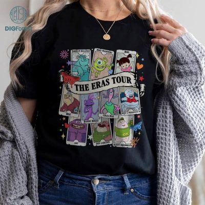 Disney Vintage Monster Inc The Eras Tour Shirt | Monster Inc Fan Movies Shirt | Monster Inc Characters Tarot Card Shirt | The Eras Tour Shirt