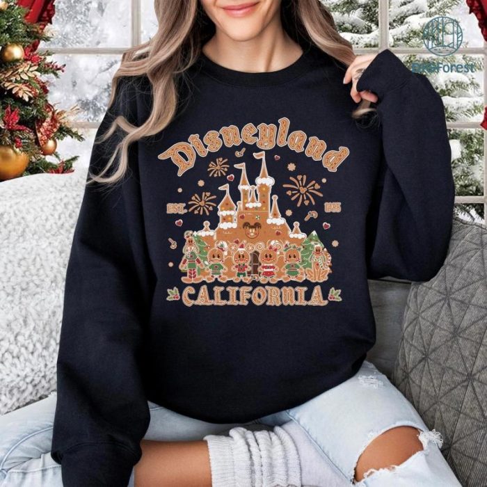 Disney Vintage Christmas 2024 Shirt | Mickey & Friends Gingerbread Holiday Tee | Disneyland Very Merry Xmas