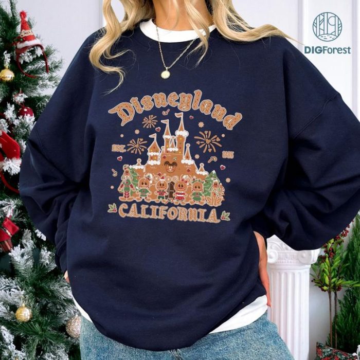 Disney Vintage Christmas 2024 Shirt | Mickey & Friends Gingerbread Holiday Tee | Disneyland Very Merry Xmas