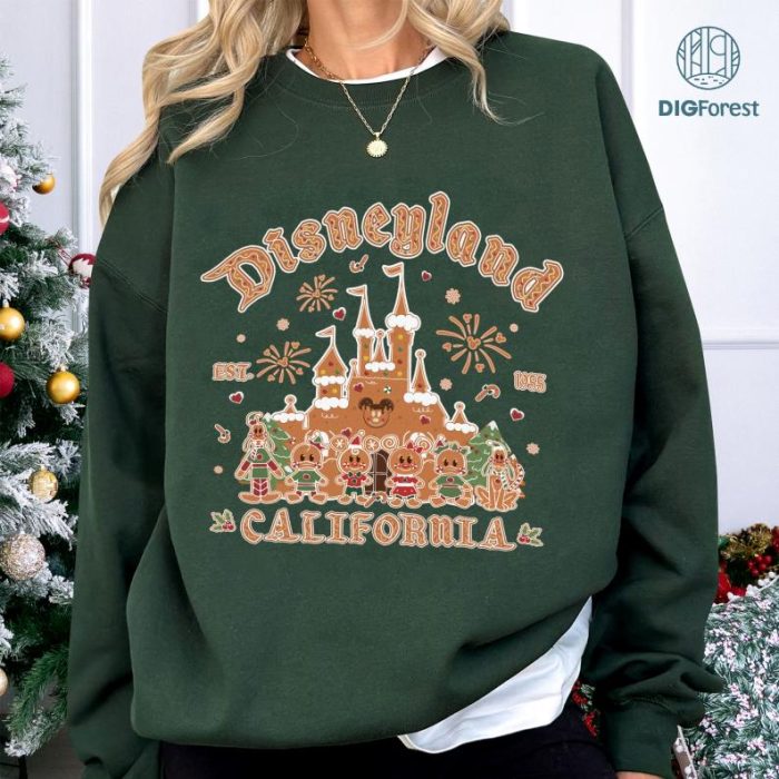 Disney Vintage Christmas 2024 Shirt | Mickey & Friends Gingerbread Holiday Tee | Disneyland Very Merry Xmas