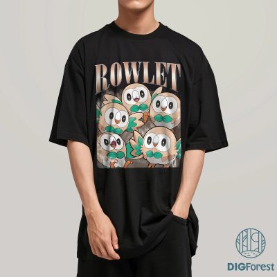 Vintage 90s Rowlet Shirt | Anime Japanese Shirt | Grass Quill Shirt | Pokemon Starter Sweatshirt | Pokemon Fan Movie Lovers Shirt